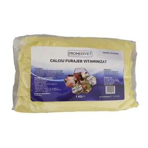 Calciu furajer vitaminizat, 1kg, PROMEDIVET